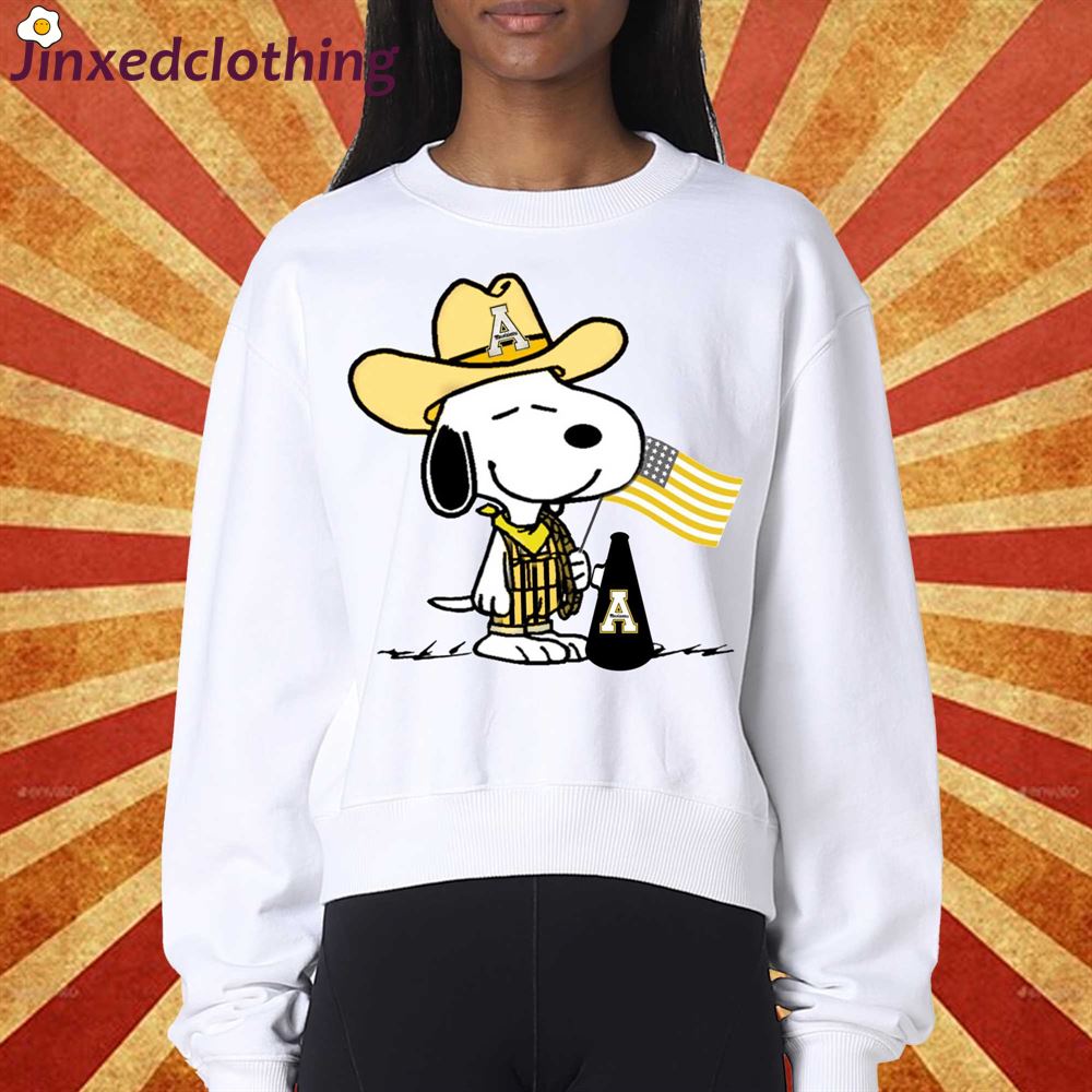 Official Cowboy Snoopy Hold Flag American T-shirt 